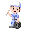 Cartoon serviceman Royalty Free Stock Photo