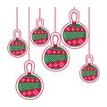 cartoon set collection garlands christmas decoratives