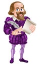 Cartoon Shakespeare Royalty Free Stock Photo