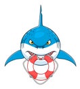 Cartoon shark bit lifeline