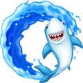 Cartoon shark icon