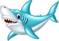 Cartoon shark isolated on white background