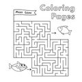 Cartoon Shark Coloring Book Maze Game