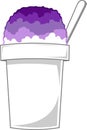 Cartoon Shaved Ice In Cup With Spoon Royalty Free Stock Photo