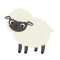 Cartoon sheep. Cute farm animal character. vector clip art