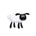 Cartoon sheep standing isolated on white background Royalty Free Stock Photo