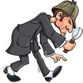 Cartoon Sherlock Holmes Royalty Free Stock Photo