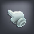 Cartoon shiny hand cursors icon for game. Royalty Free Stock Photo