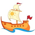 Cartoon Ship Royalty Free Stock Photo
