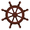 Cartoon ship`s wheel