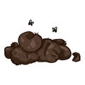 Cartoon Shit. Vector Poop Illustration