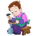 Cartoon shoemaker, cobbler