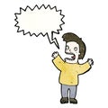 cartoon shrieking man Royalty Free Stock Photo