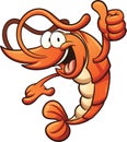 Cartoon shrimp Royalty Free Stock Photo