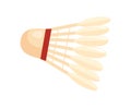 Cartoon shuttlecock. Badminton kit for sports group, color vector illustration Royalty Free Stock Photo