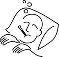 Cartoon Sick Man Royalty Free Stock Photo