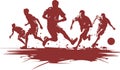 cartoon silhouette of men playing sport 4