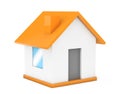 Cartoon Simple Small House. 3d Rendering