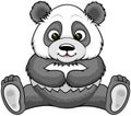 Cartoon sitting panda