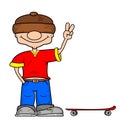 A cartoon skater boy Royalty Free Stock Photo