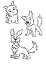 Cartoon sketch dogs. Royalty Free Stock Photo