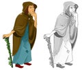 Cartoon sketch fairy tale character illustration