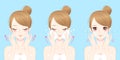 Cartoon skin care woman Royalty Free Stock Photo