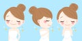 Cartoon skin care woman