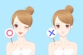 Cartoon skincare woman