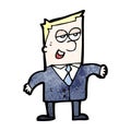 cartoon slick businessman Royalty Free Stock Photo