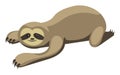 Cartoon sloth.Vector illustration of sloth. Drawing animal for children. Zoo for kids.