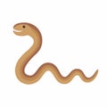 Cartoon Slow worm resembles a snake isolated on white background. Royalty Free Stock Photo