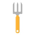 Cartoon small pitchfork icon isolated on white background. Gardening tool. Vector illustration in cartoon style for your design Royalty Free Stock Photo