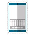 cartoon smartphone keypad display icon