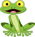 Cartoon smile frog