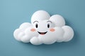 Cartoon smiley face cloud image material,Generative AI Royalty Free Stock Photo