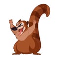 Cartoon smiling Coati Royalty Free Stock Photo