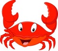 Cartoon smiling crab Royalty Free Stock Photo