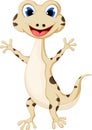 Cartoon smiling gecko for you design Royalty Free Stock Photo