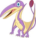 Cartoon smiling pterosaurus