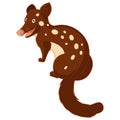 Cartoon smiling Quoll