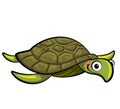 Cartoon smiling sea turtle Royalty Free Stock Photo