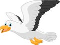 Cartoon smiling seagull Royalty Free Stock Photo