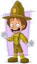 Cartoon smiling young boy-scout Royalty Free Stock Photo