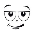 Cartoon smirking face vector