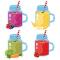 Cartoon smoothies.Organic fruit smoothie