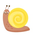 Cartoon snail. Cute insect character. Vector illustration