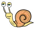 Cartoon of a snail, vector or color illustration