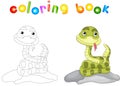 Cartoon snake coloring book