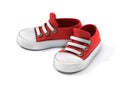 Cartoon sneakers on white background 3d illustration